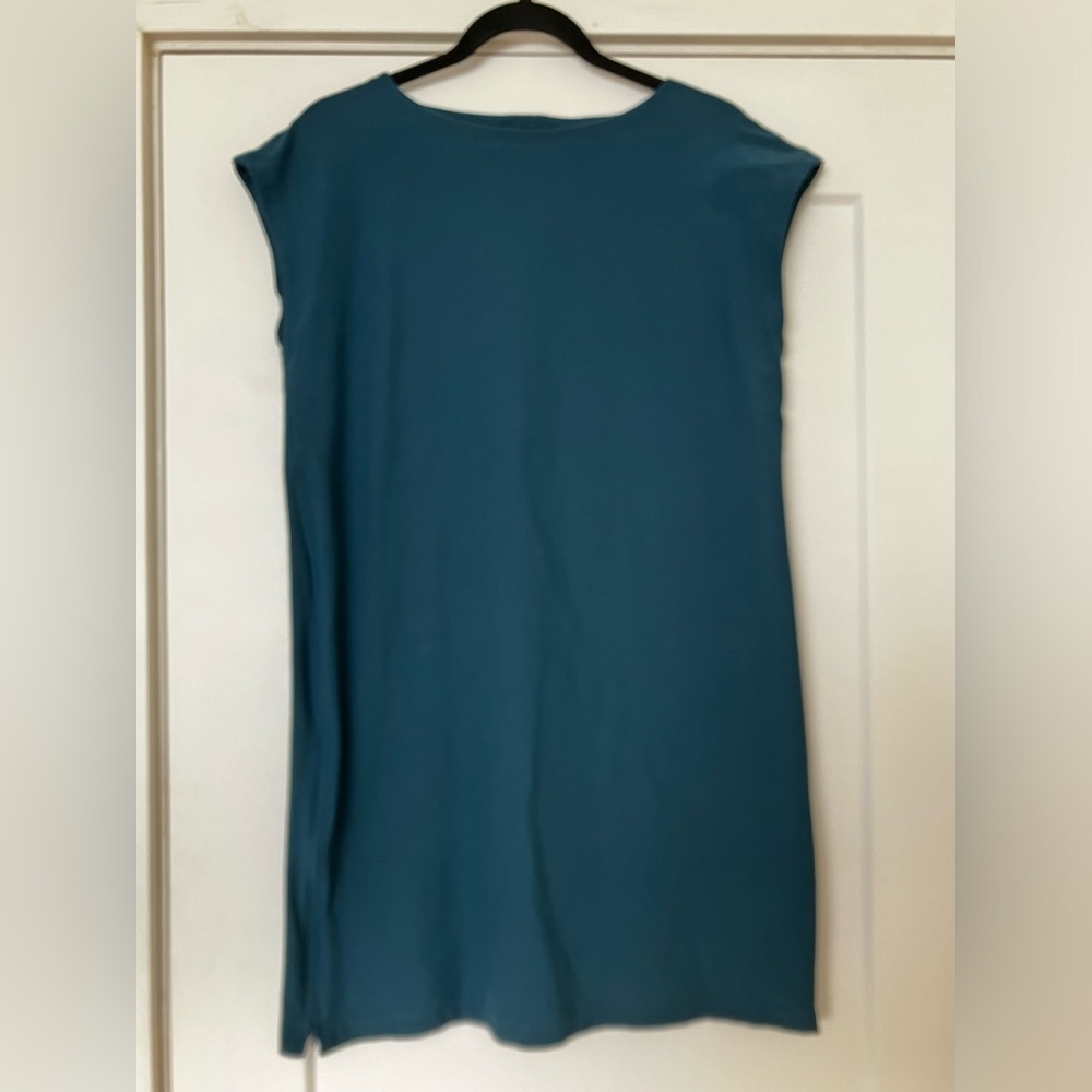 Eileen Fisher short zip side bateau neck dress